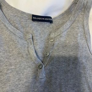 gray brandy melville cropped tank top